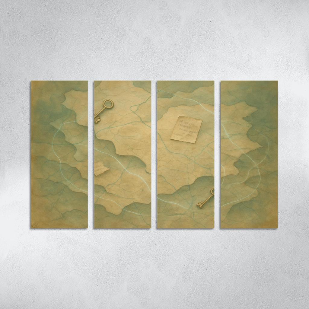 Inner Cartography Of Memory multi-panel paintings