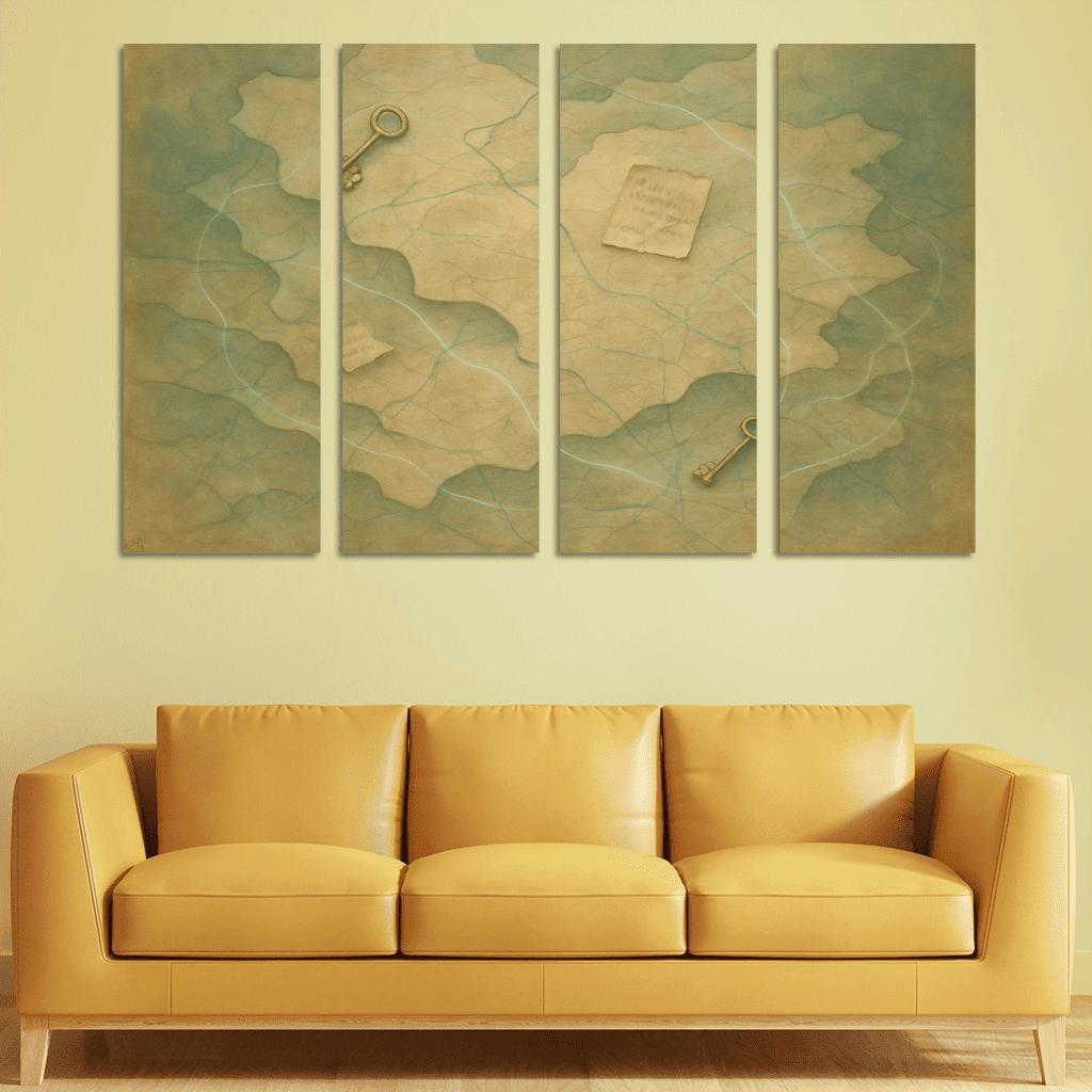 Inner Cartography Of Memory multi-panel paintings