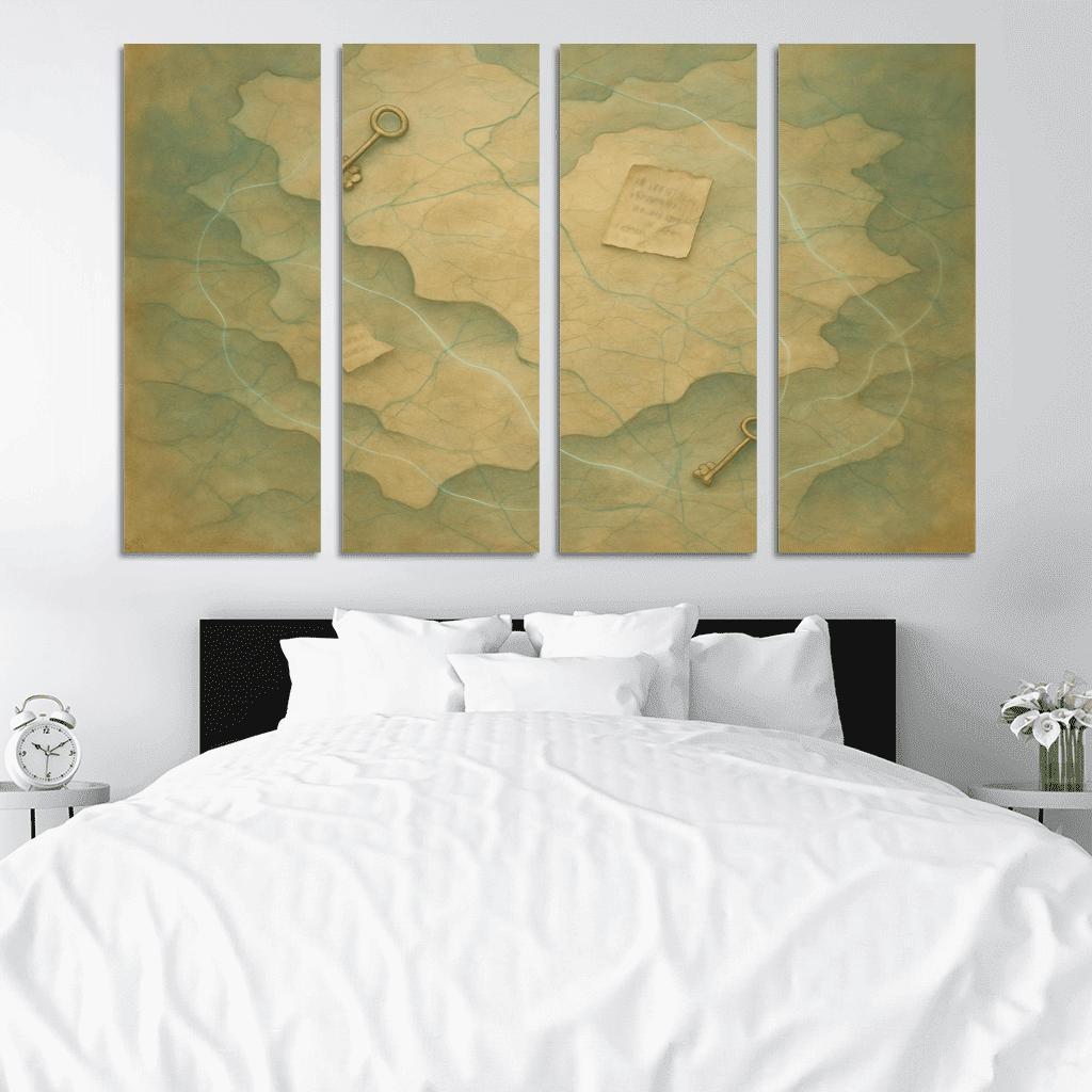 Inner Cartography Of Memory multi-panel paintings