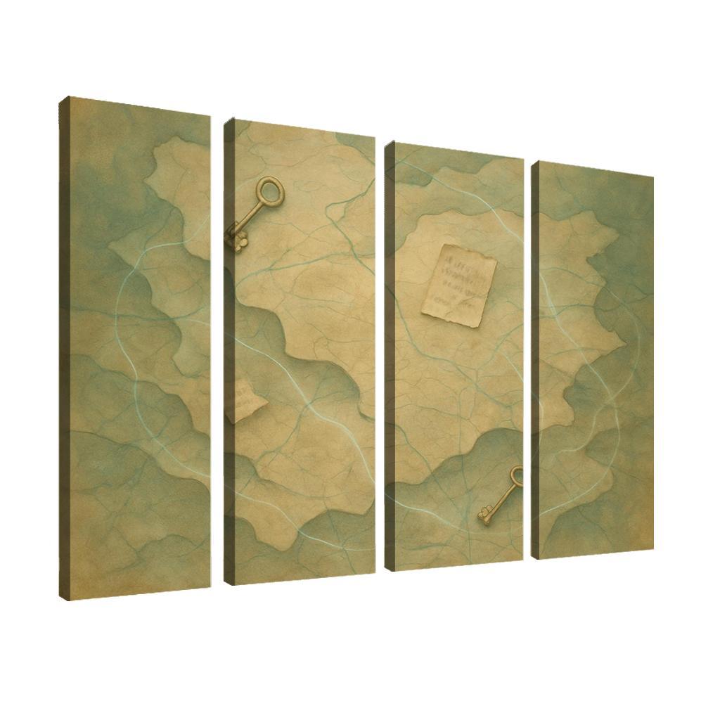 Inner Cartography Of Memory multi-panel paintings