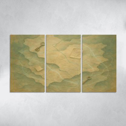 Inner Cartography Of Memory multi-panel paintings