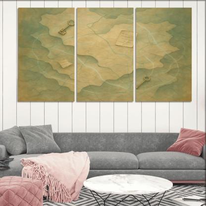 Inner Cartography Of Memory multi-panel paintings