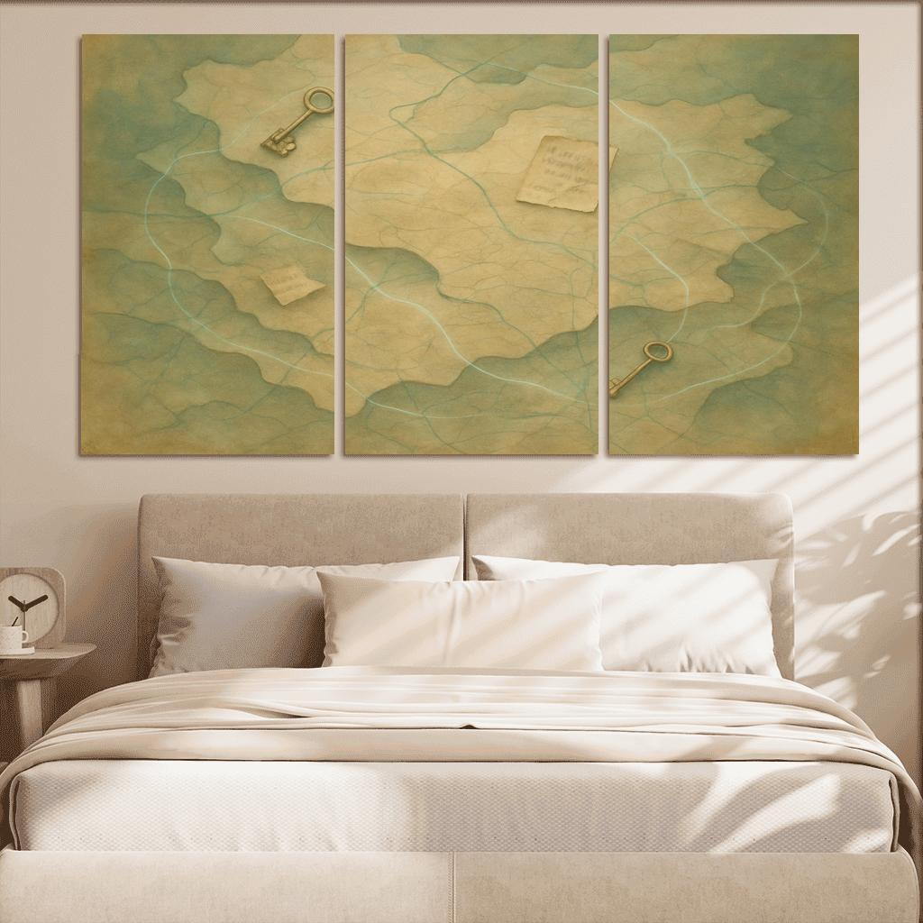 Inner Cartography Of Memory multi-panel paintings