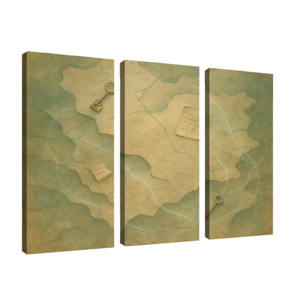 Inner Cartography Of Memory multi-panel paintings