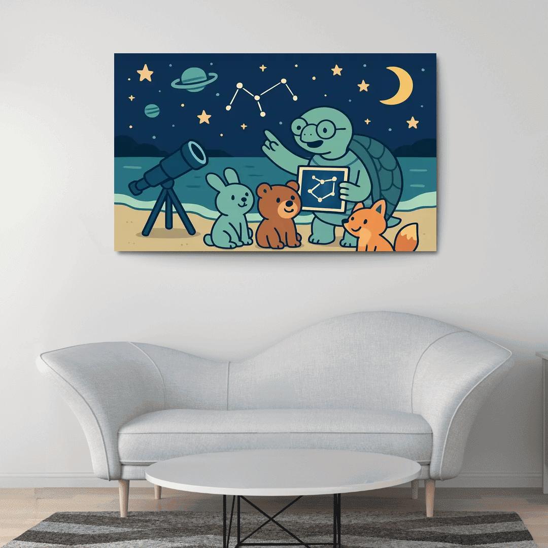 Stargazer Turtle Academy modern paintings frame