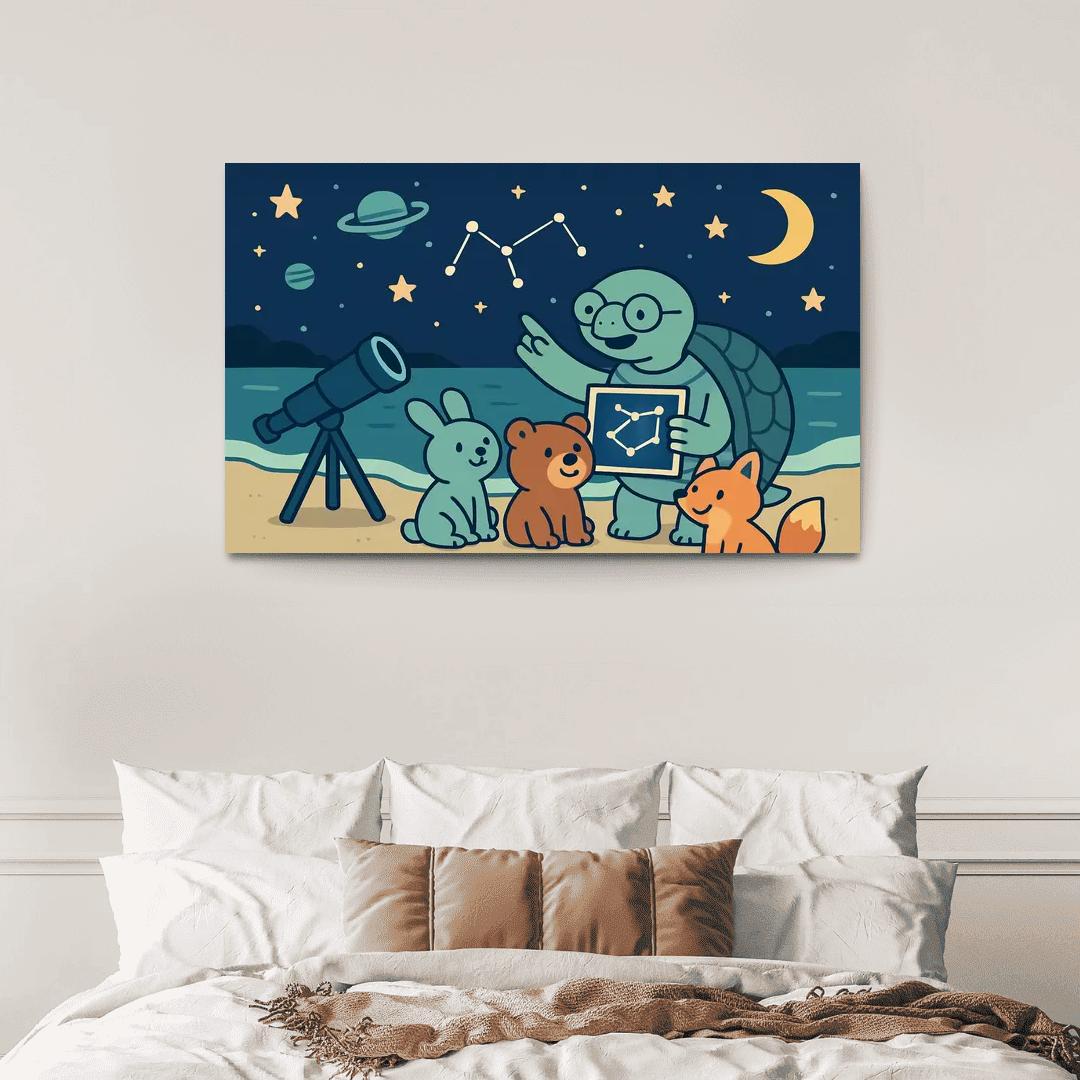 Stargazer Turtle Academy modern paintings frame
