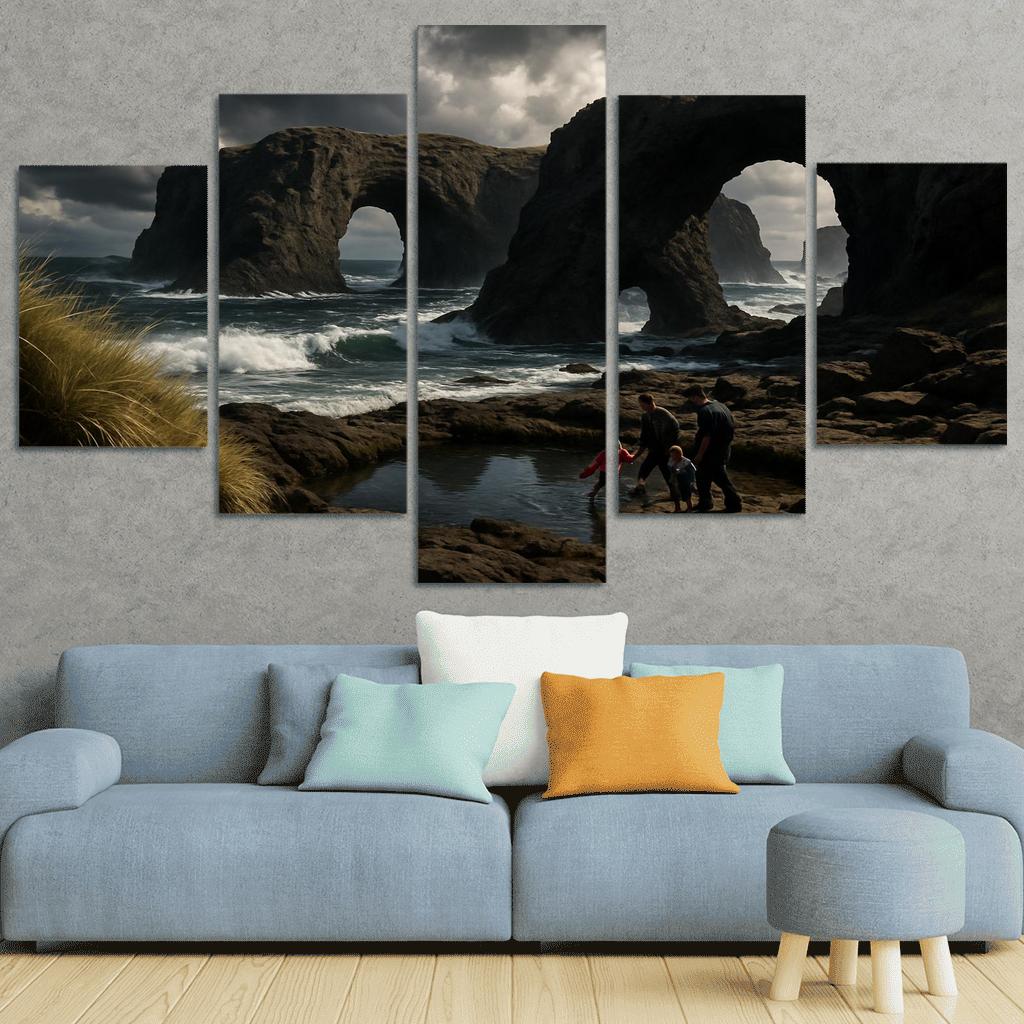 Basalt Arches Beach custom paintings frame