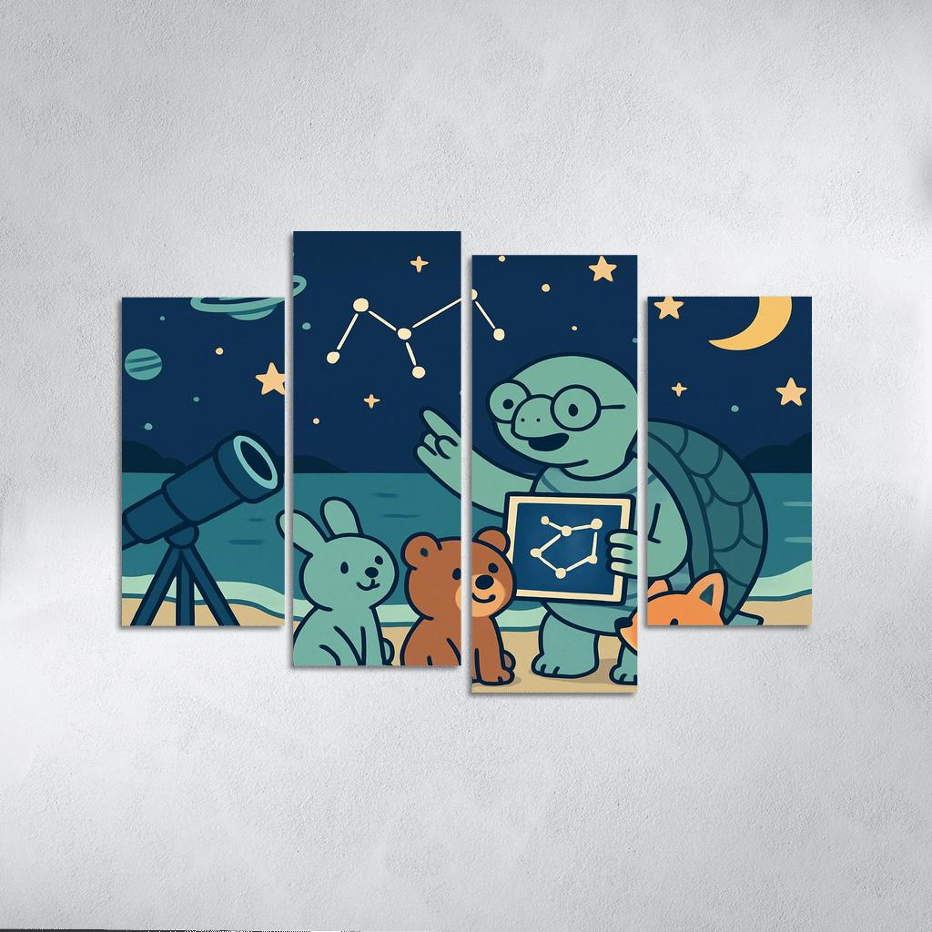 Stargazer Turtle Academy modern paintings frame