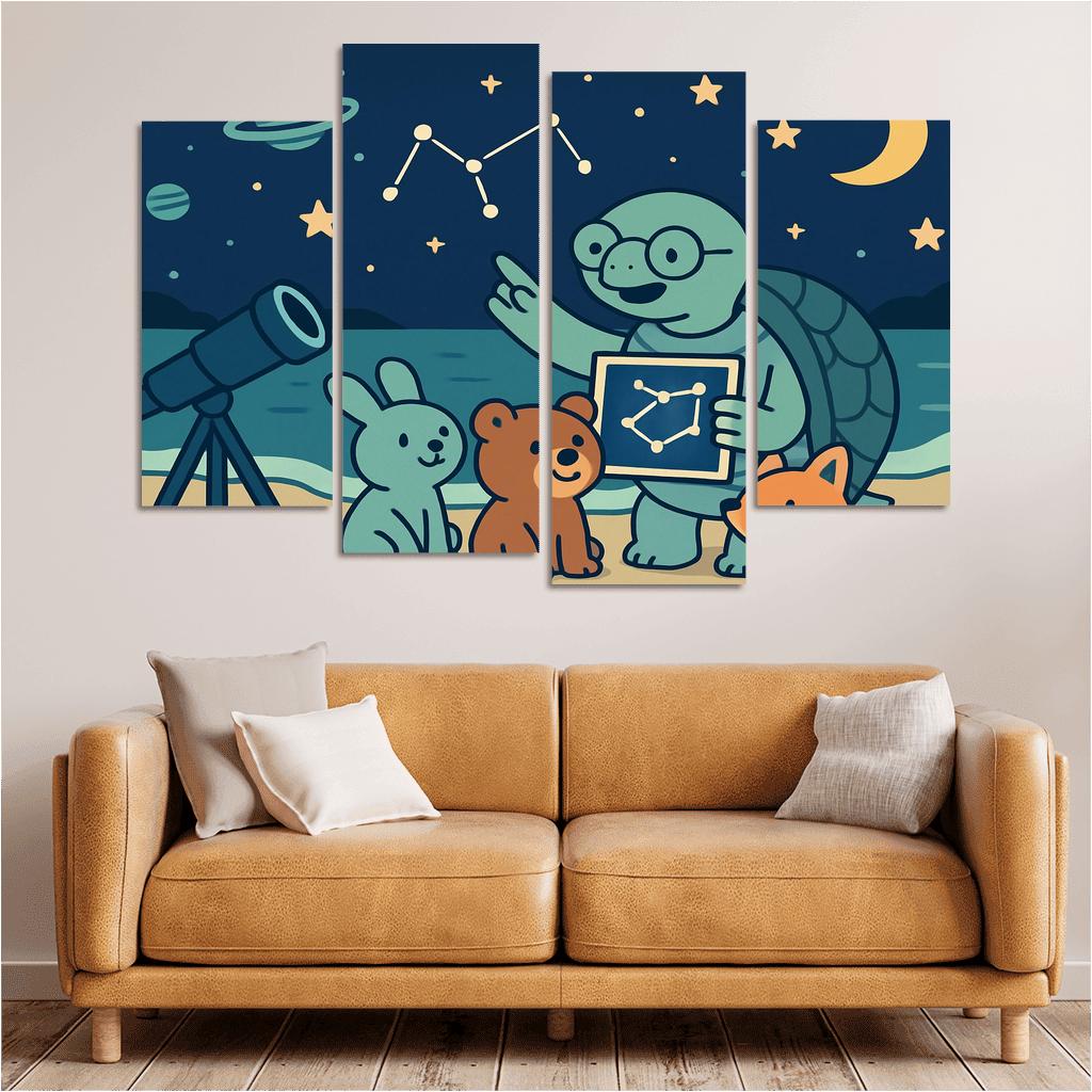 Stargazer Turtle Academy modern paintings frame