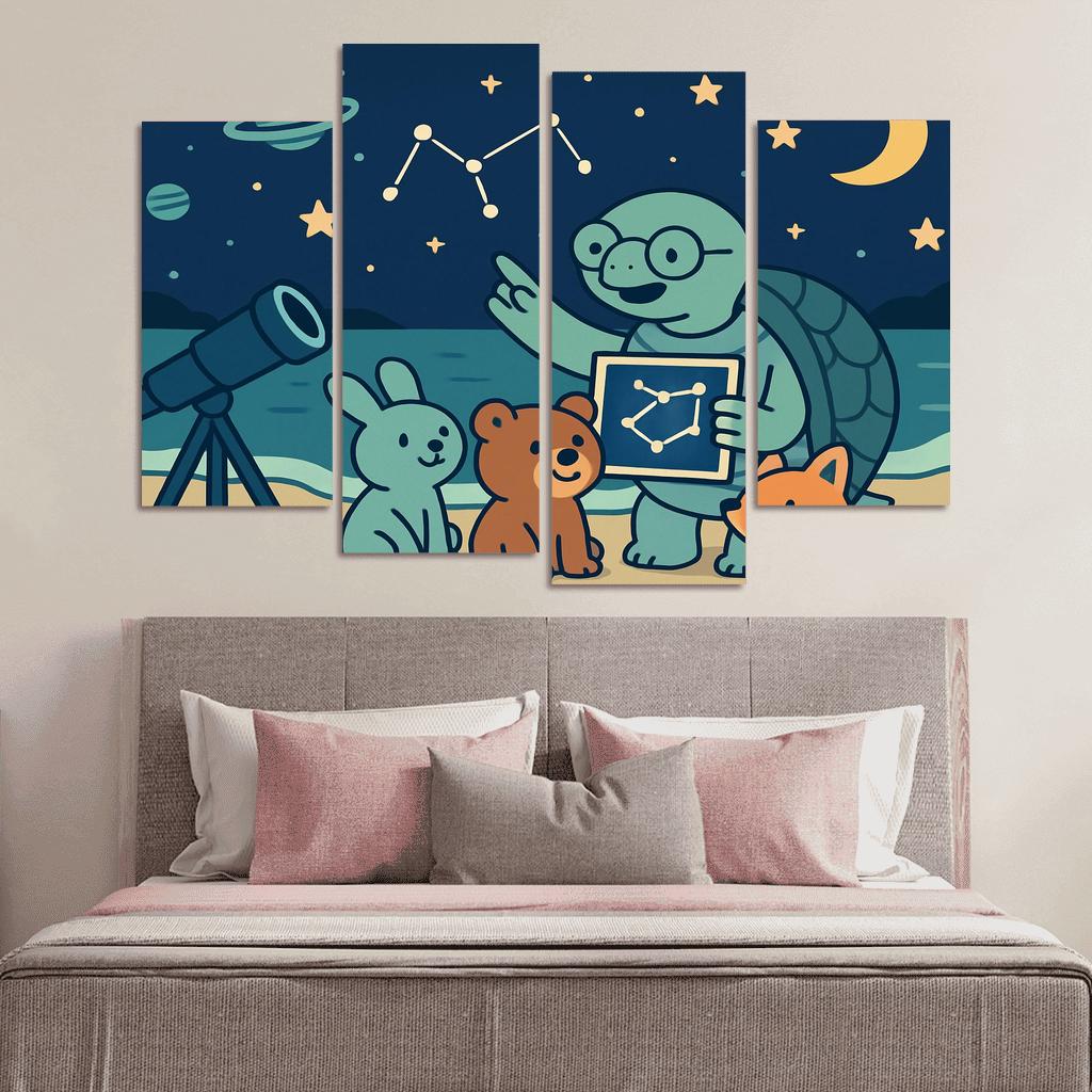 Stargazer Turtle Academy modern paintings frame