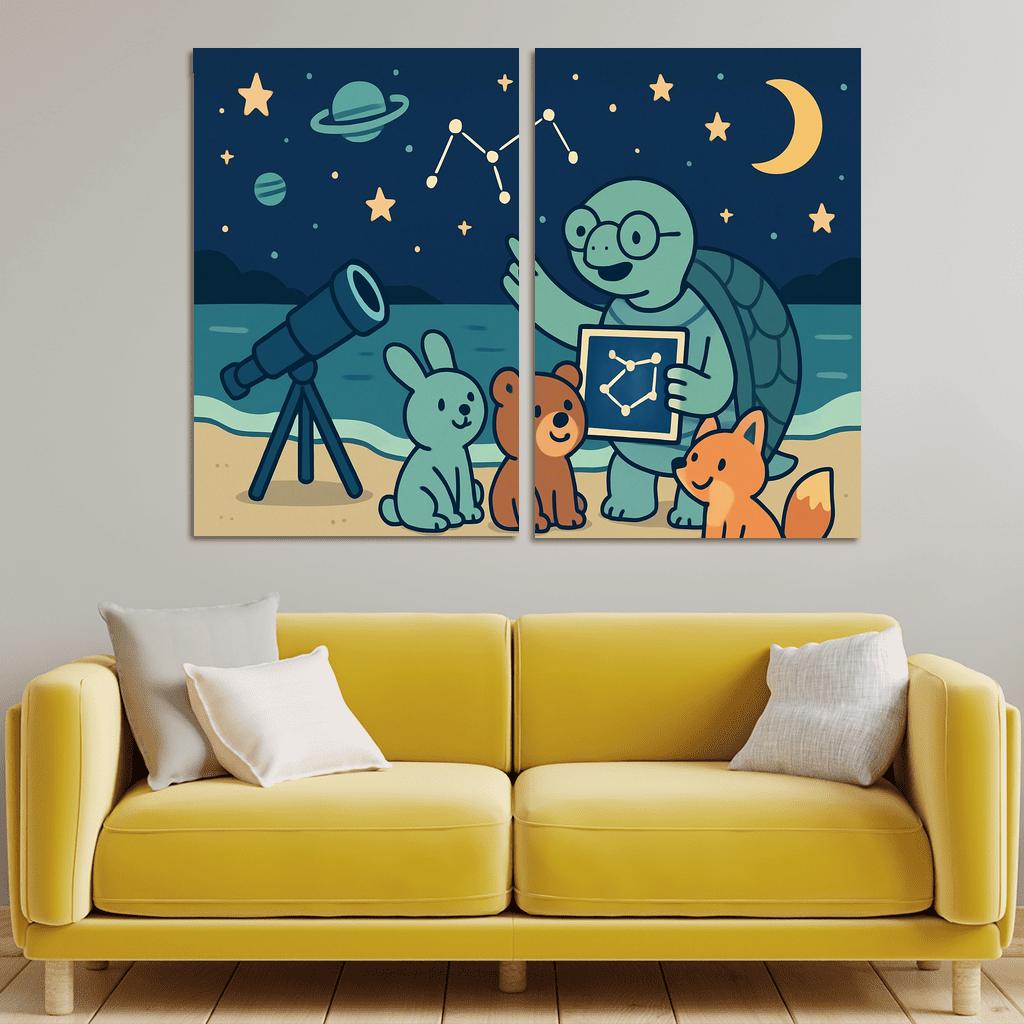 Stargazer Turtle Academy modern paintings frame