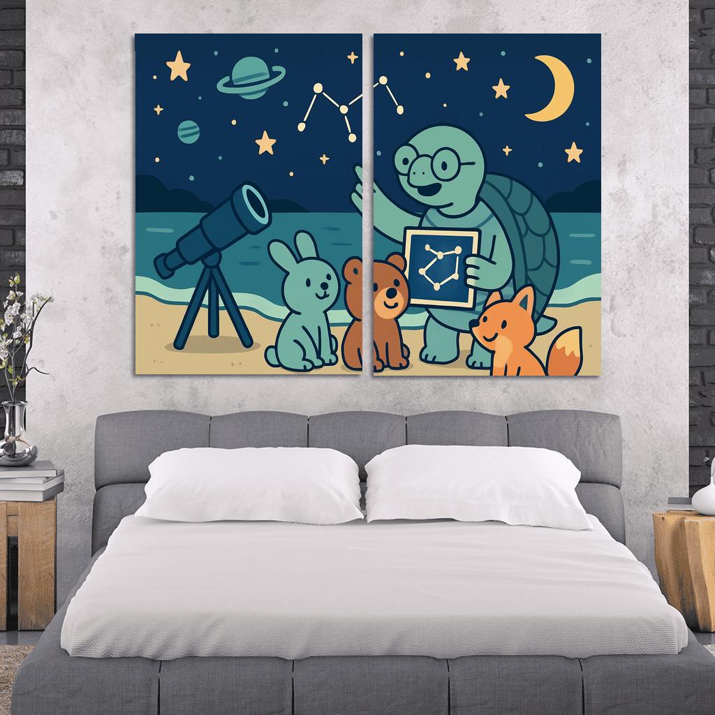 Stargazer Turtle Academy modern paintings frame