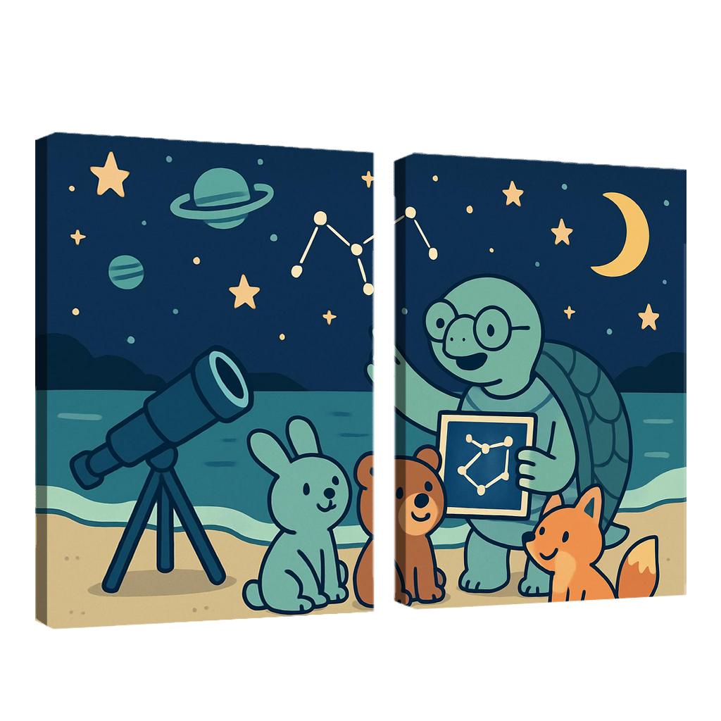 Stargazer Turtle Academy modern paintings frame
