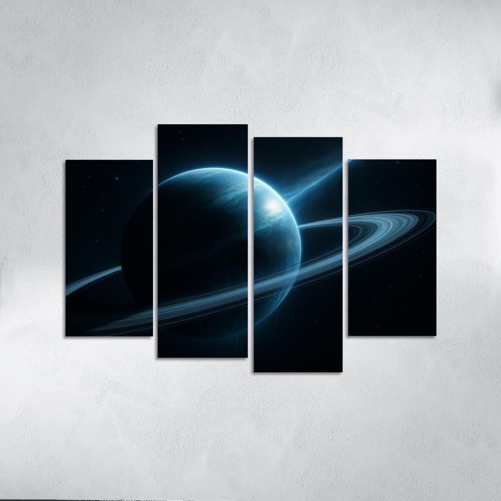 Ringed Rogue Planet With Ion Tail art trends