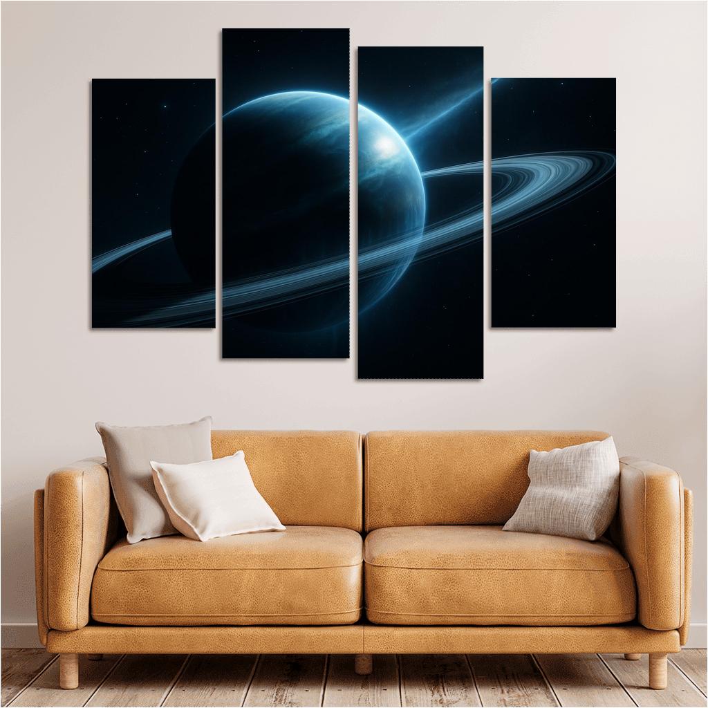 Ringed Rogue Planet With Ion Tail art trends