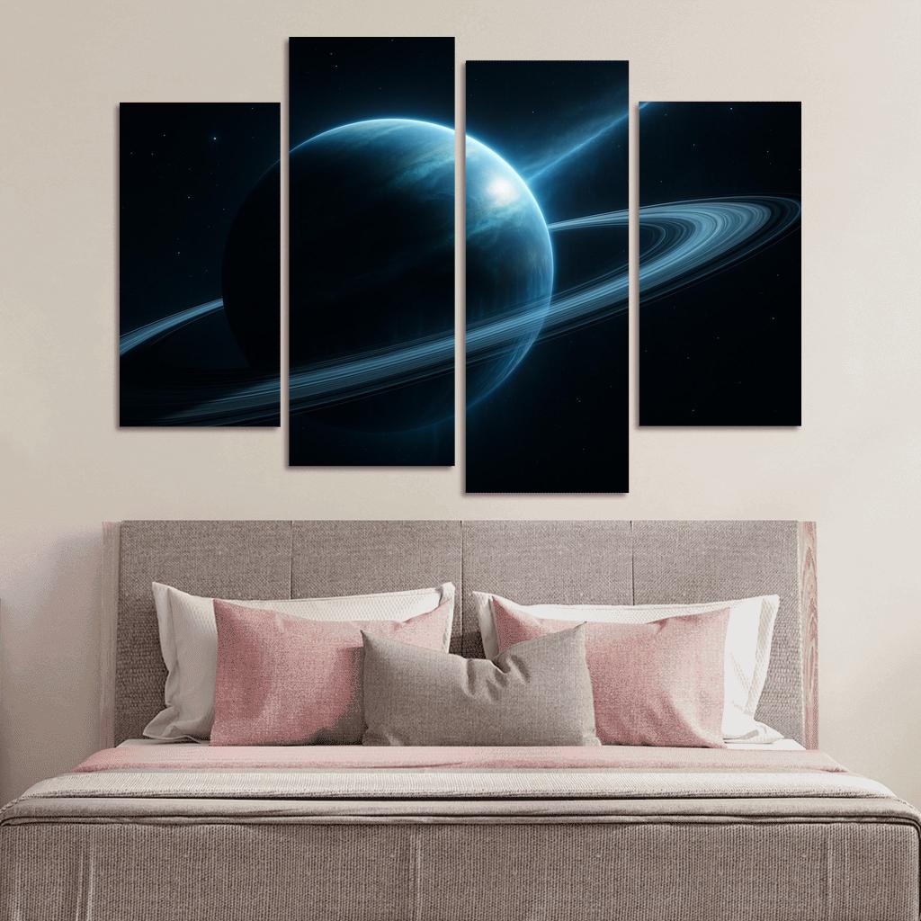 Ringed Rogue Planet With Ion Tail art trends