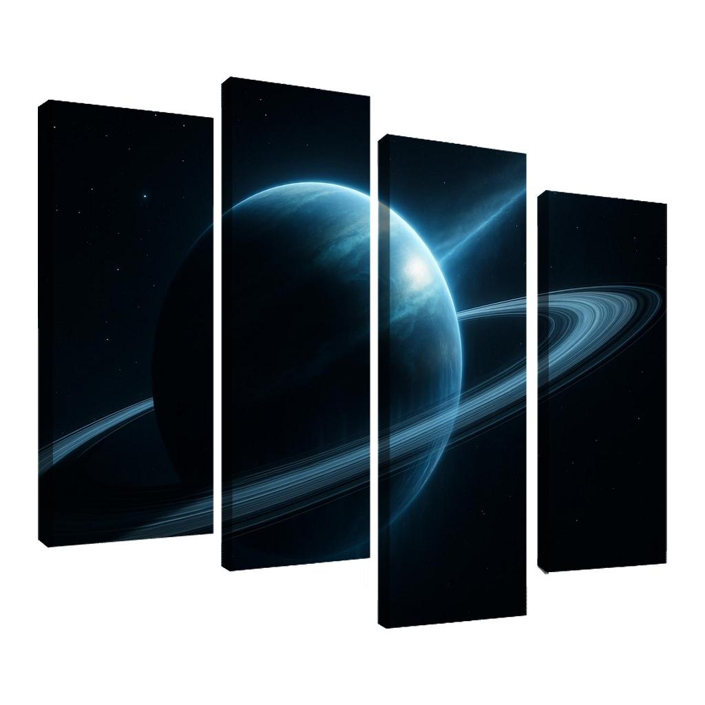 Ringed Rogue Planet With Ion Tail art trends