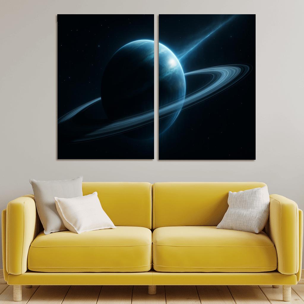 Ringed Rogue Planet With Ion Tail art trends