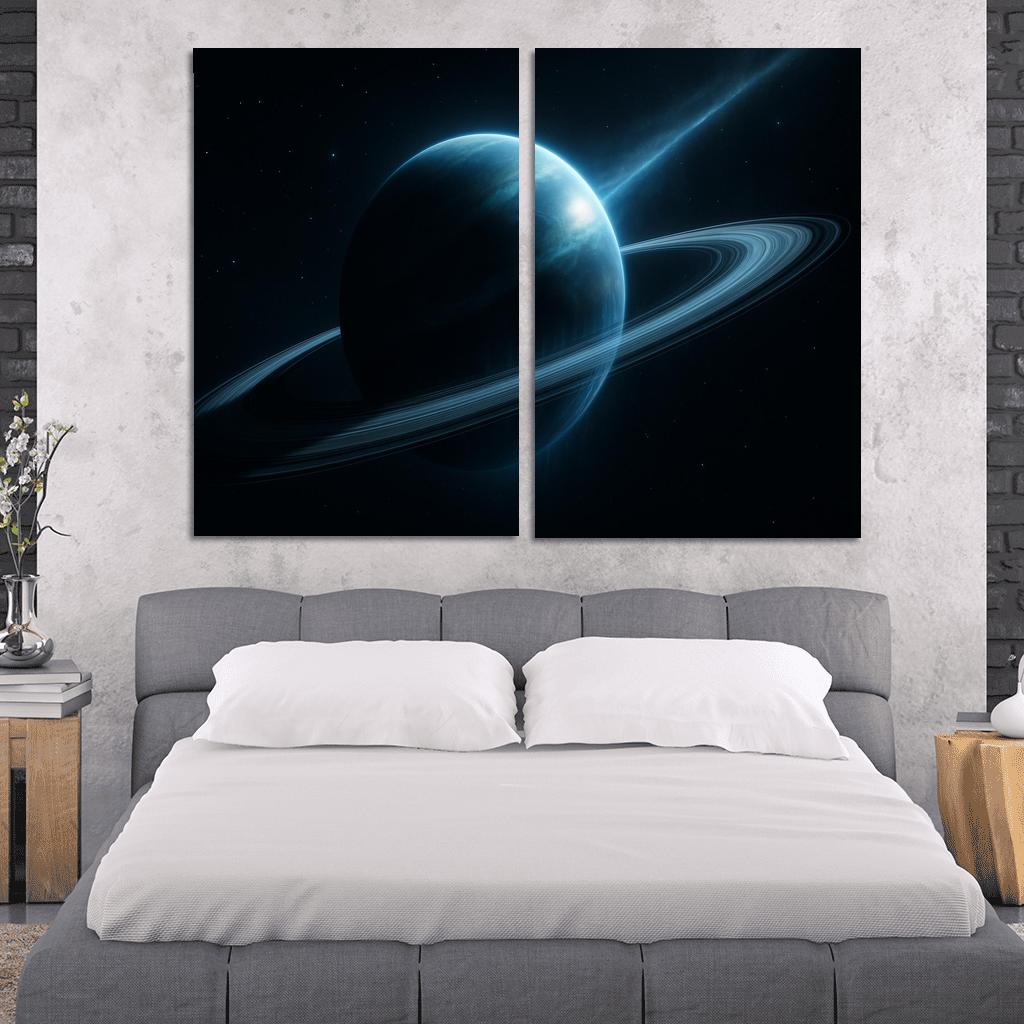 Ringed Rogue Planet With Ion Tail art trends
