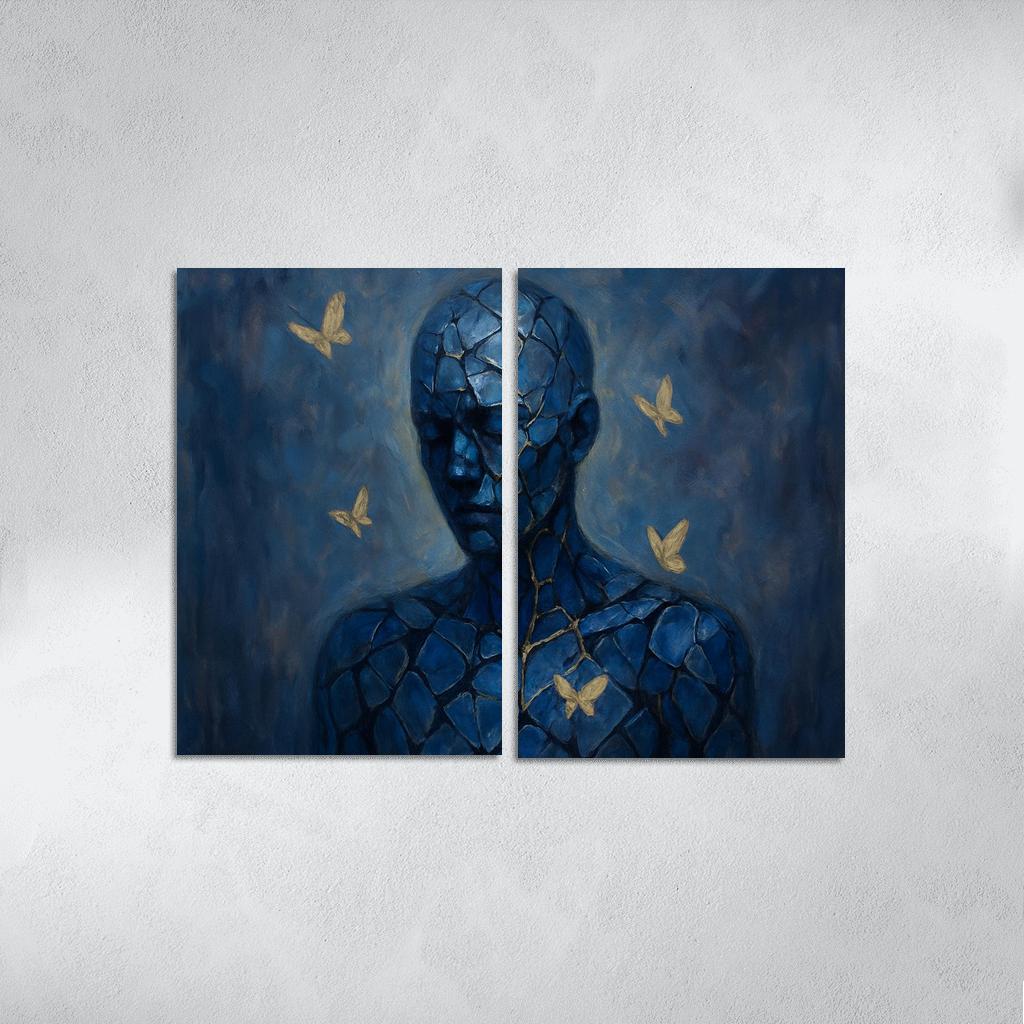 Silent Struggles Mental Health Awareness Through Art modern paintings frame