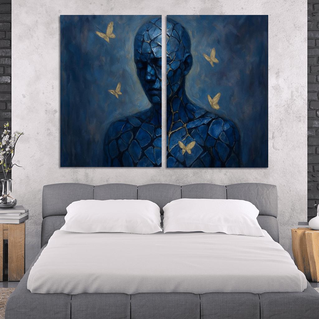 Silent Struggles Mental Health Awareness Through Art modern paintings frame