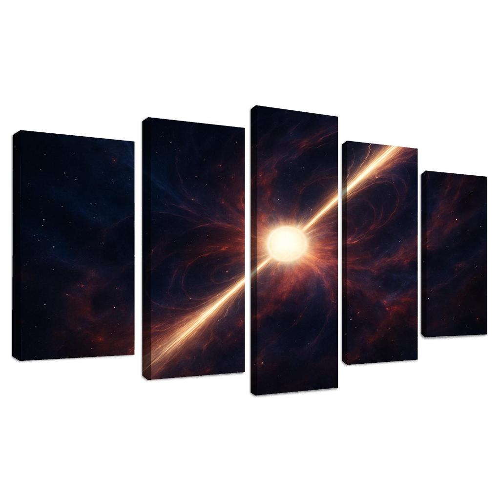 Pulsar Lighthouse In A Nebular Sea framed paintings