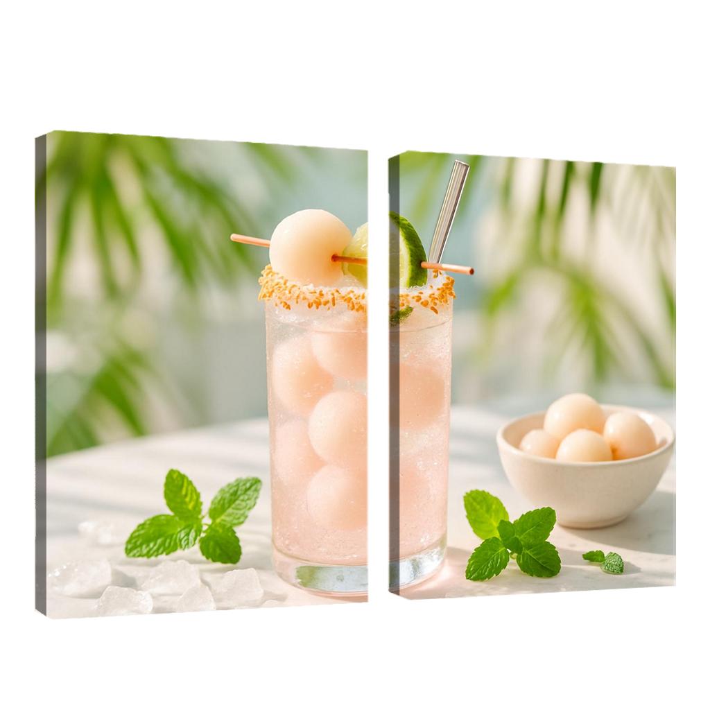 Sparkling Coconut Lychee Cooler premium artwork frames