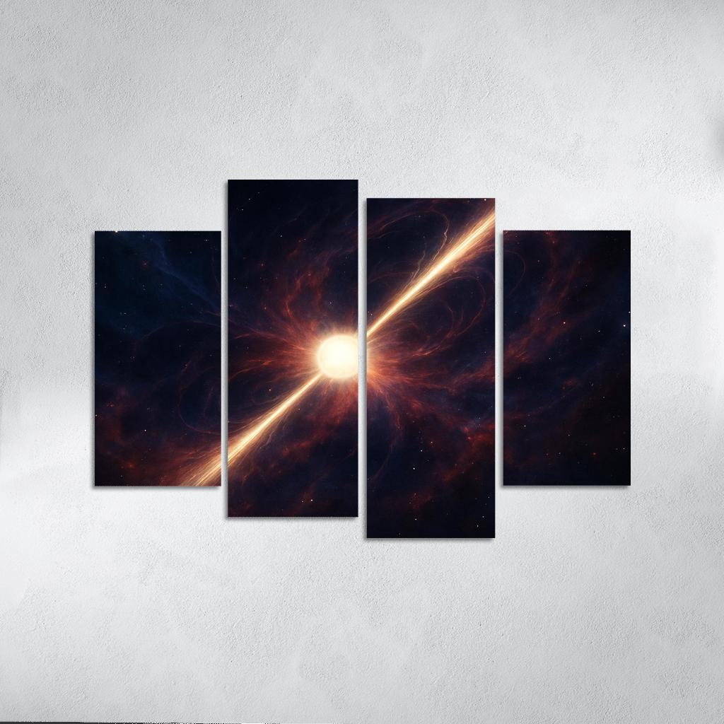 Pulsar Lighthouse In A Nebular Sea framed paintings