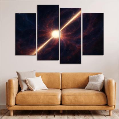 Pulsar Lighthouse In A Nebular Sea framed paintings