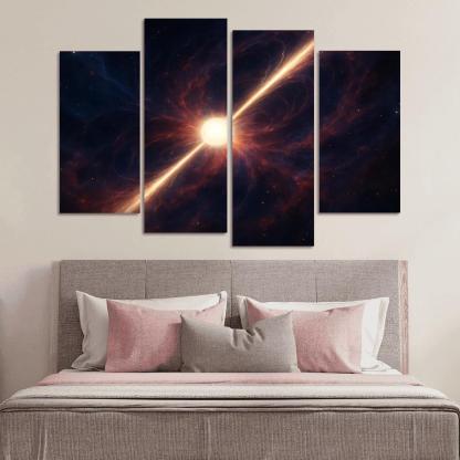 Pulsar Lighthouse In A Nebular Sea framed paintings