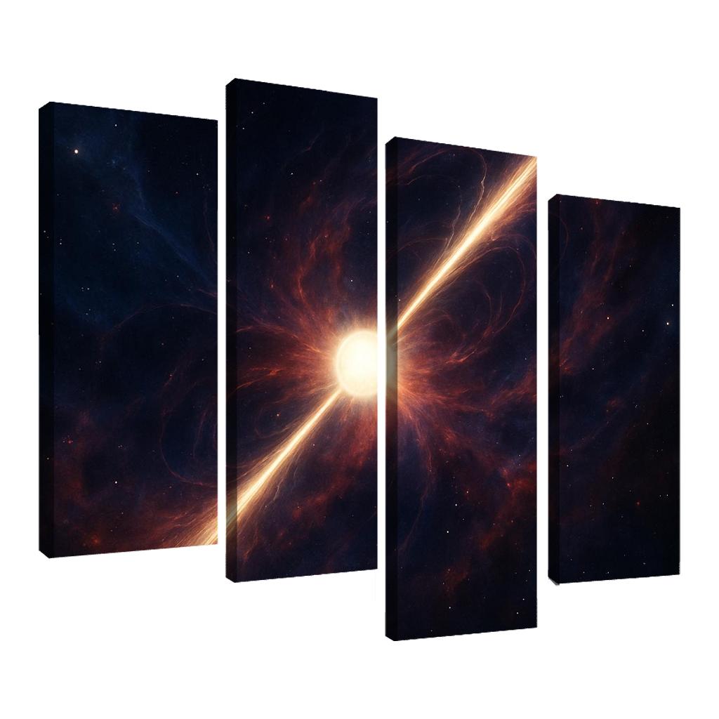 Pulsar Lighthouse In A Nebular Sea framed paintings