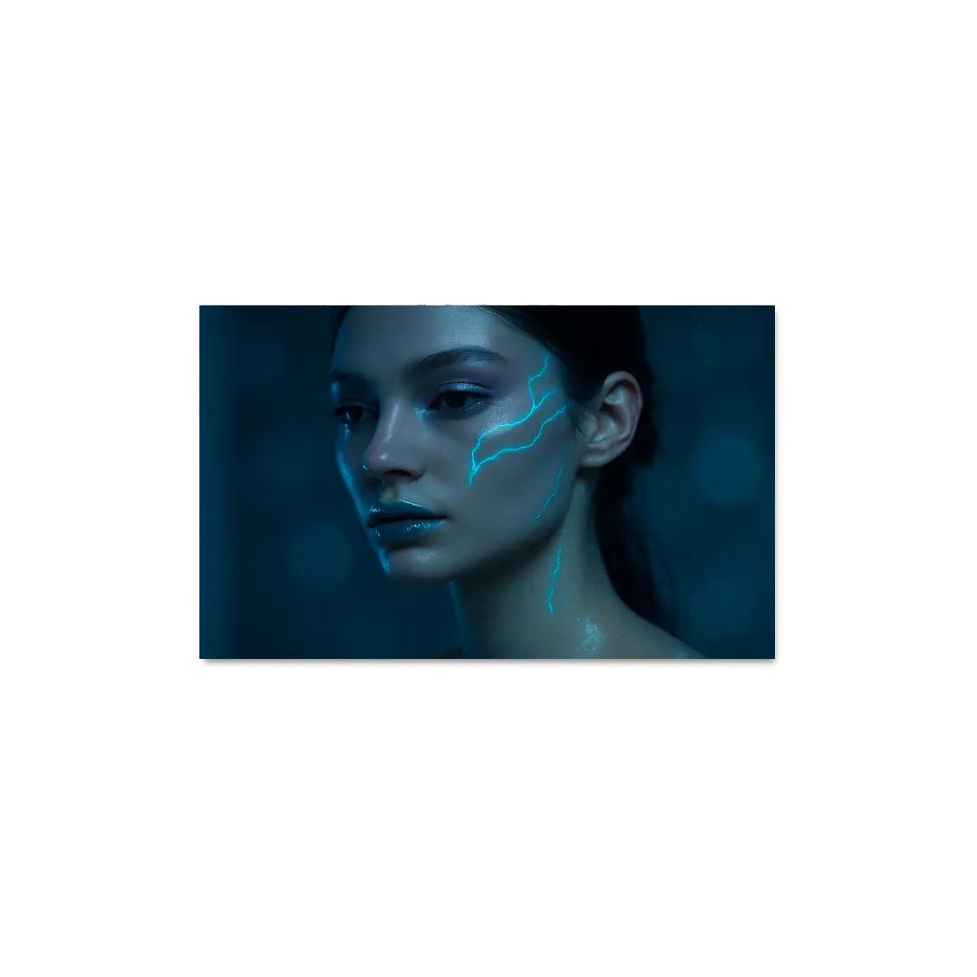 Bioluminescent Accent Makeup multi-panel paintings