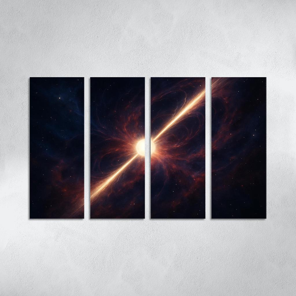 Pulsar Lighthouse In A Nebular Sea framed paintings