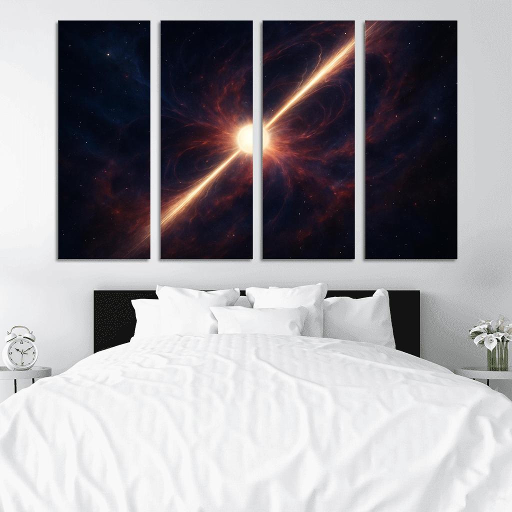 Pulsar Lighthouse In A Nebular Sea framed paintings