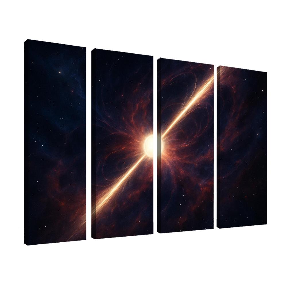 Pulsar Lighthouse In A Nebular Sea framed paintings