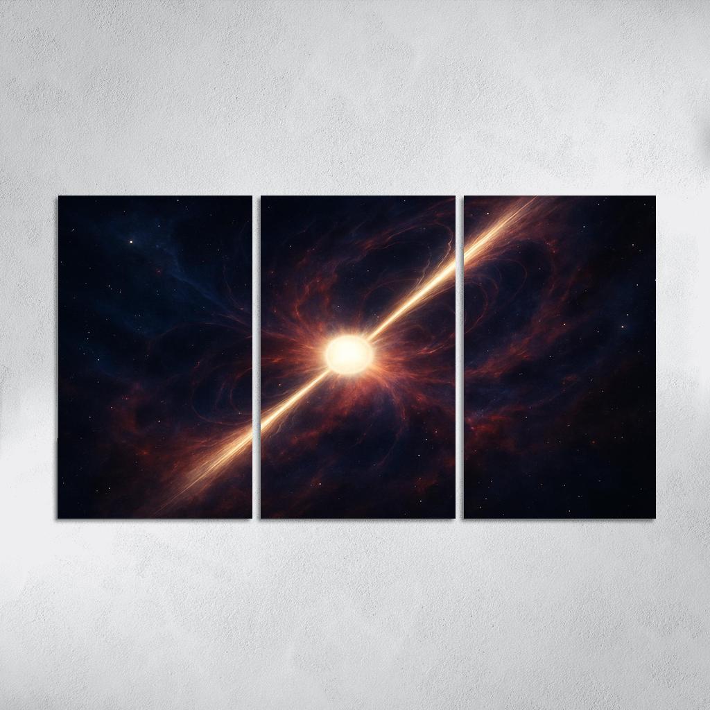 Pulsar Lighthouse In A Nebular Sea framed paintings