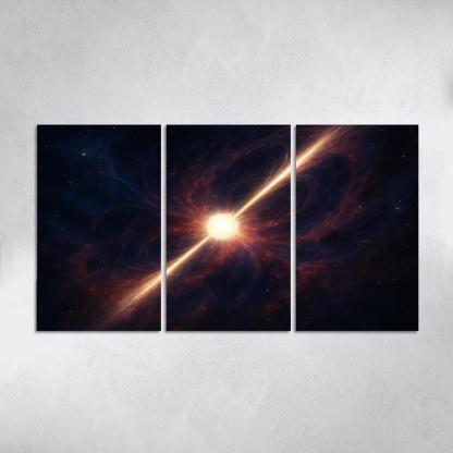 Pulsar Lighthouse In A Nebular Sea framed paintings