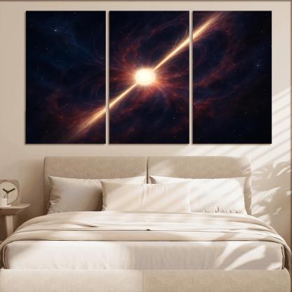 Pulsar Lighthouse In A Nebular Sea framed paintings