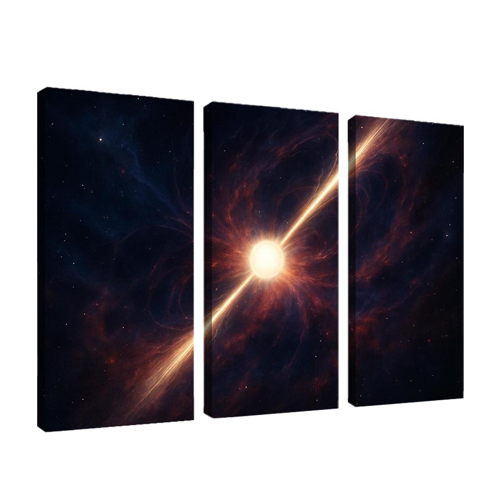 Pulsar Lighthouse In A Nebular Sea framed paintings