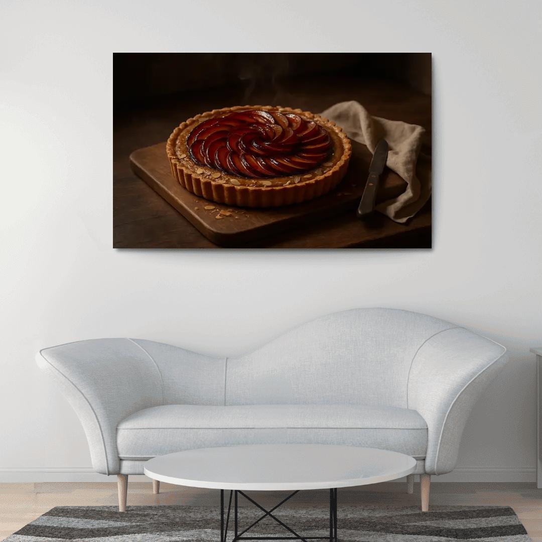 Smoky Plum And Almond Tart decor
