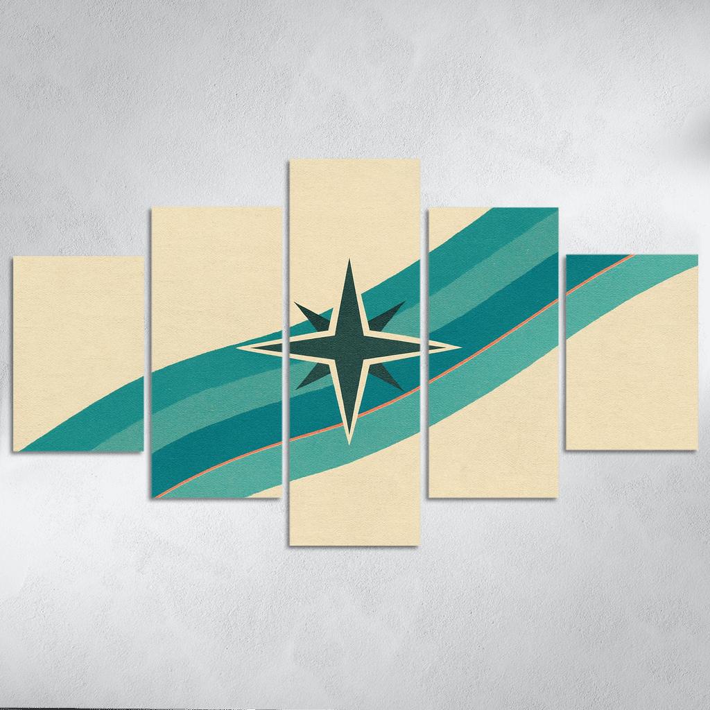 River Of Stripes And Star Compass art trends