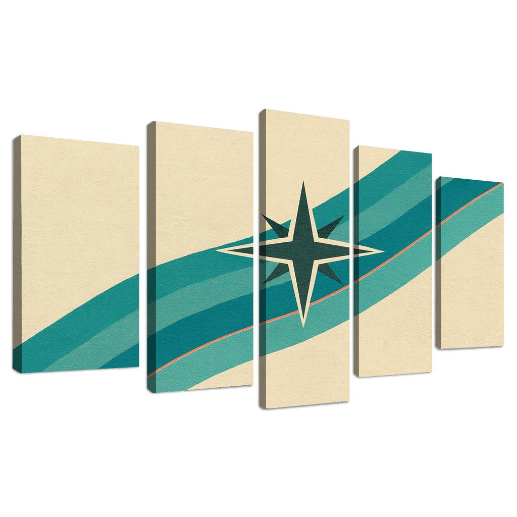 River Of Stripes And Star Compass art trends