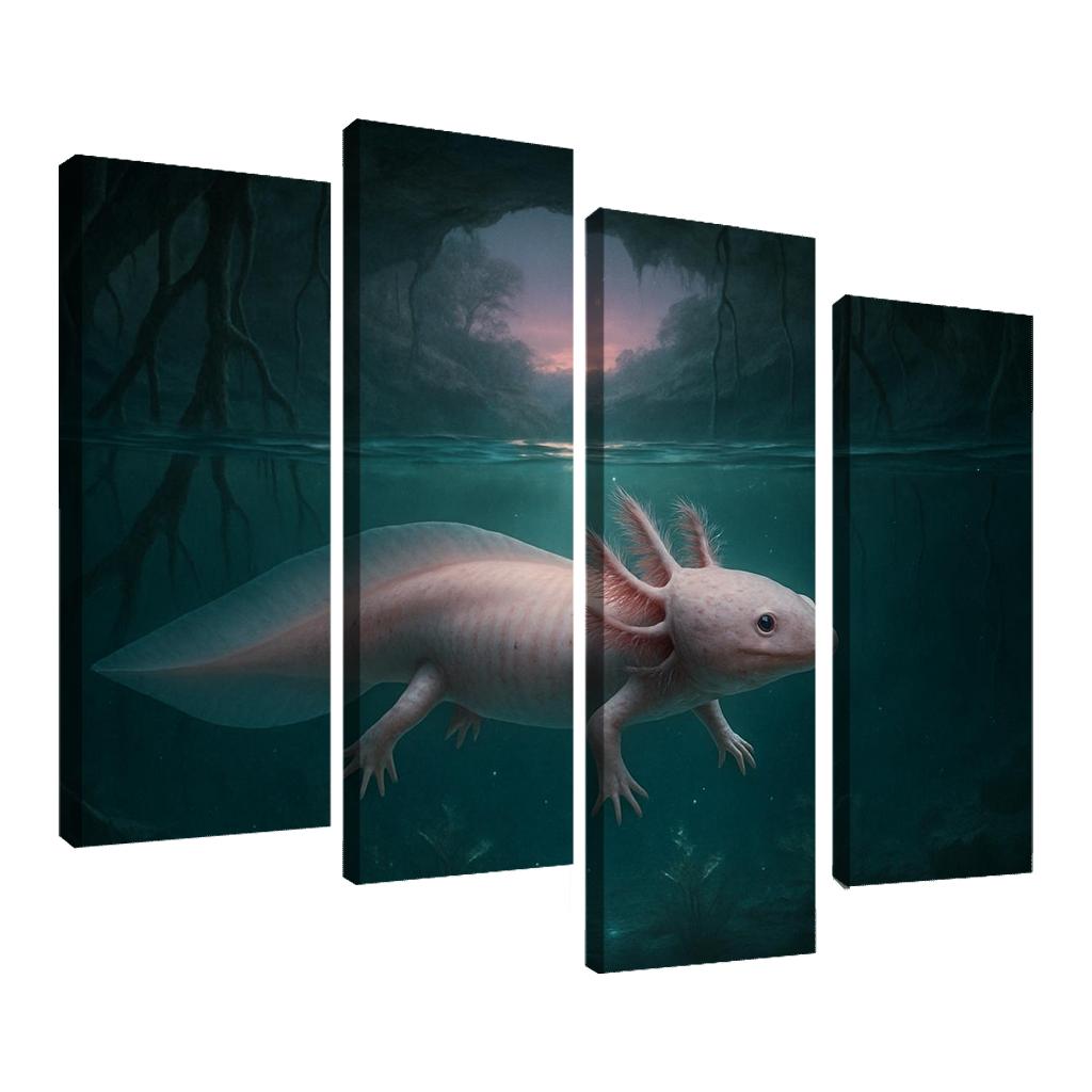 Axolotl In A Twilight Cenote custom paintings frame