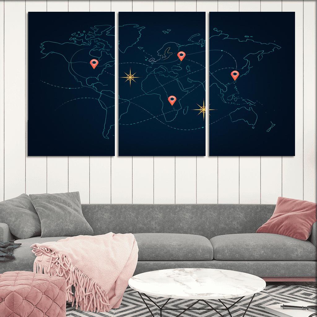Celestial Journey Map modern paintings frame