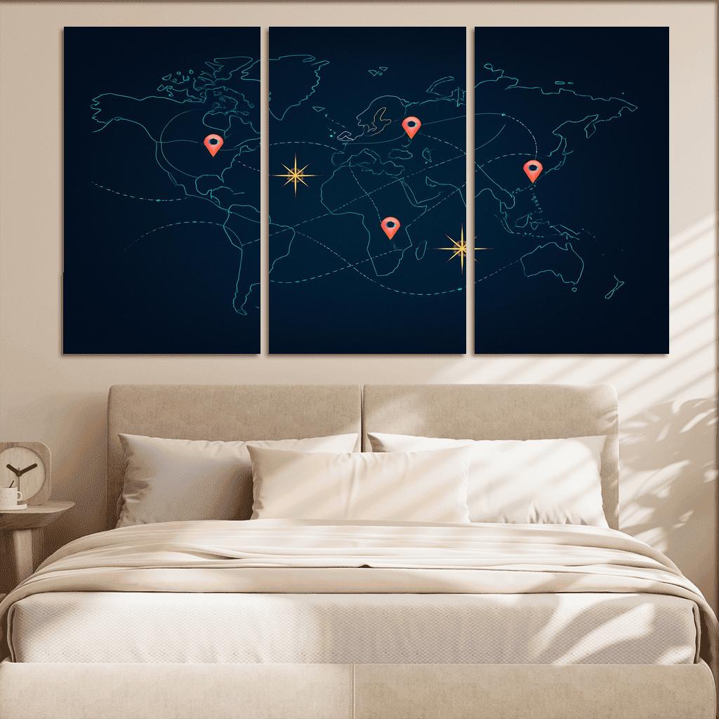 Celestial Journey Map modern paintings frame