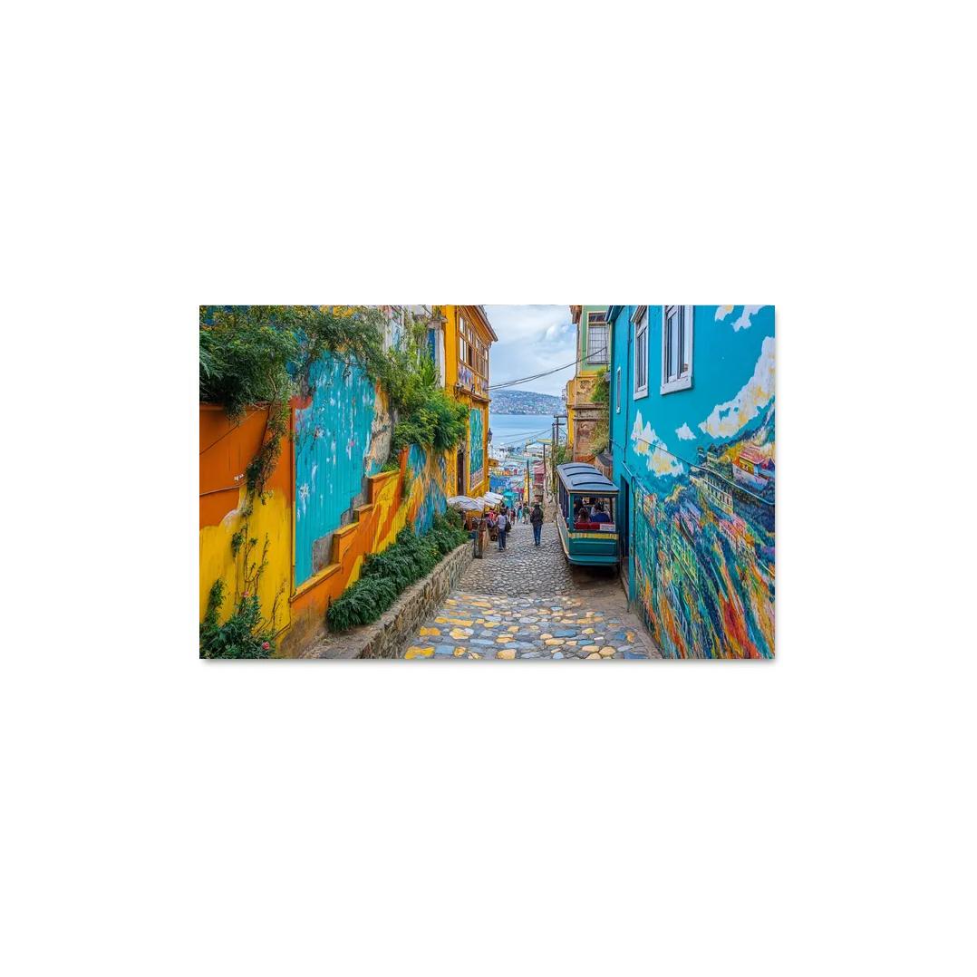 Valparaiso Street Art Hillside one-piece frames