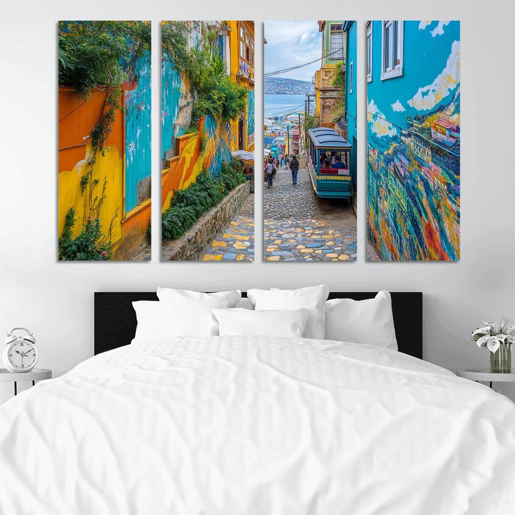 Valparaiso Street Art Hillside one-piece frames