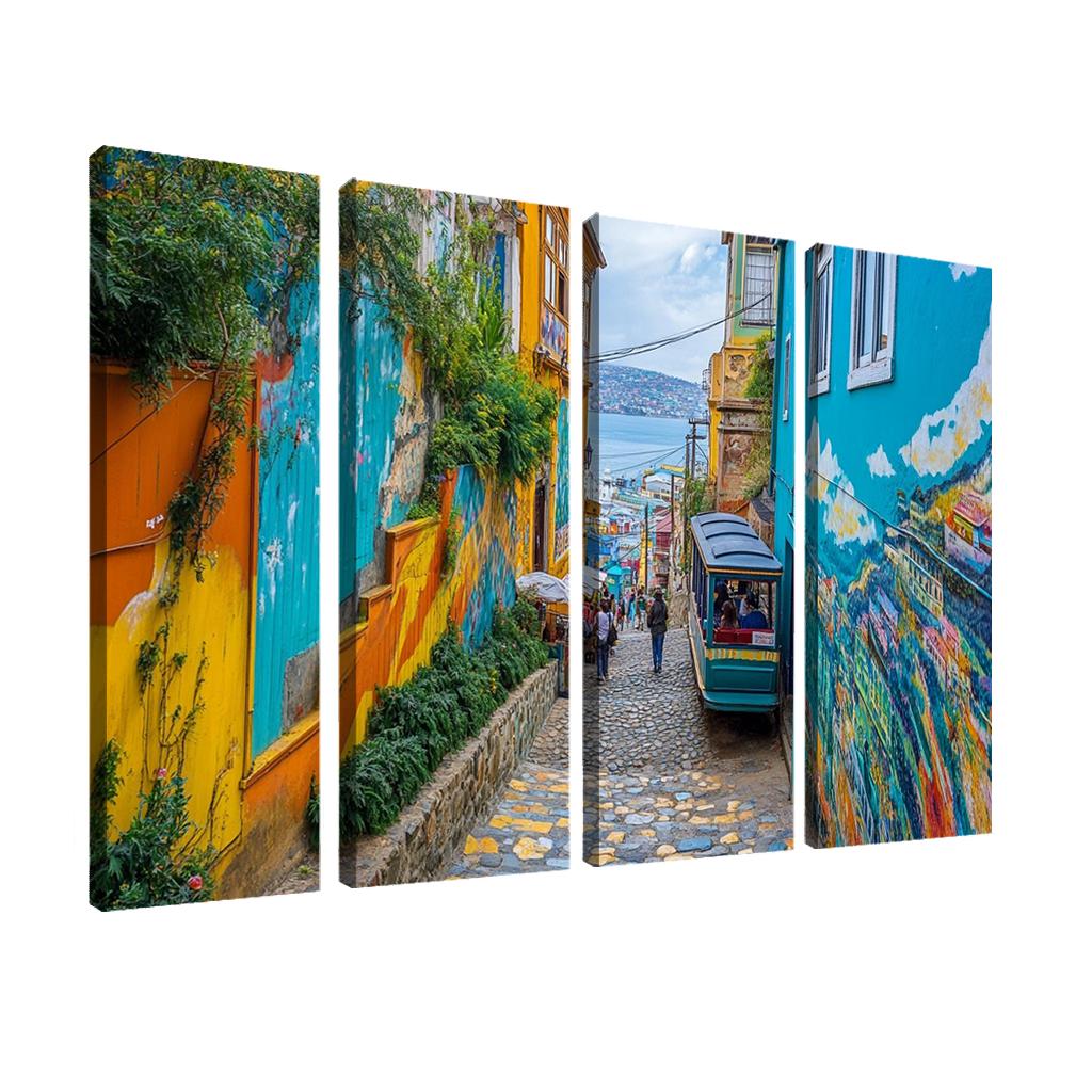 Valparaiso Street Art Hillside one-piece frames