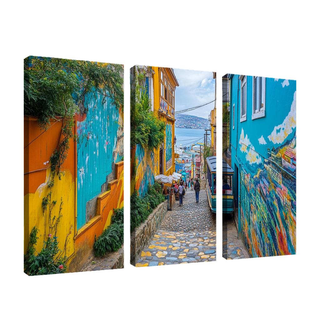 Valparaiso Street Art Hillside one-piece frames