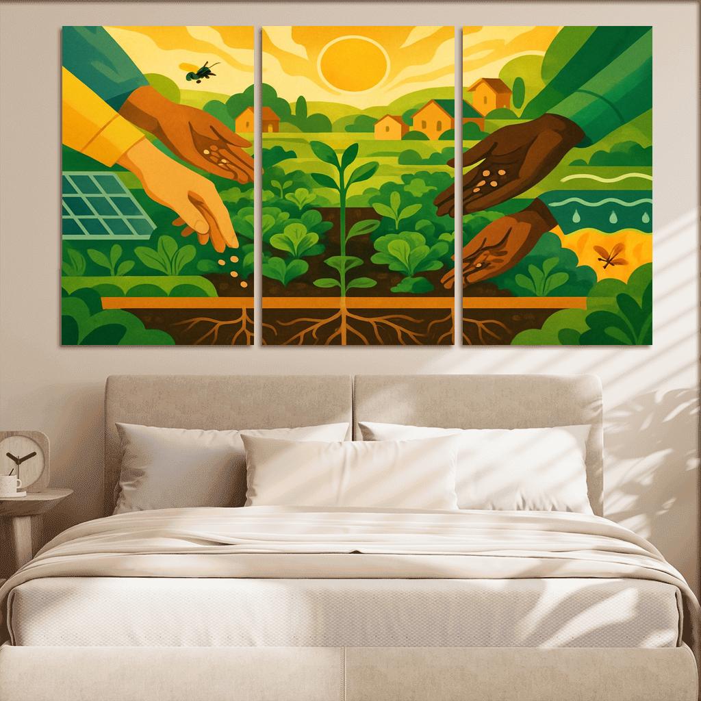 Harvest Of Tomorrow canvas paintings frame